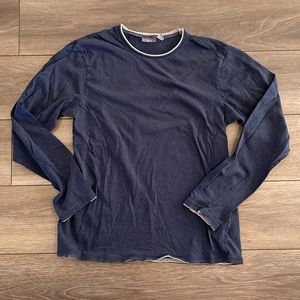 Blue-Grey Men’s Apt. 9 Long-Sleeve Tee, Soft. Size Medium